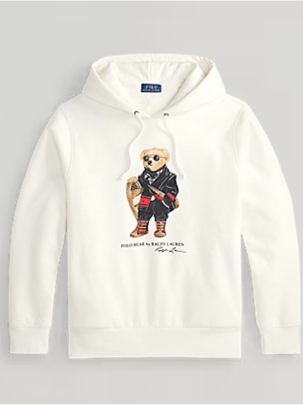 Polo Ralph Lauren Men Polo Bear smooth cotton-blend Fleece Hoodie pile interior